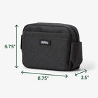 Halfday Sidecar Toiletry Bag | Travel Organizer for Men & Women with Waterproof Pouch, Mesh Pockets, Toothbrush Holder, Hanging Loop (Lightweight, Durable, Water-Resistant), Shadow