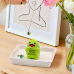 PUDDING CABIN Funny Birthday Gifts for Women Dinosaur Ring Holder Dish for Rings Earrings Necklace Bracelets Jewelry Organizer Cute Room Decor, Mothers Day Gift for Mom Friendship Christams