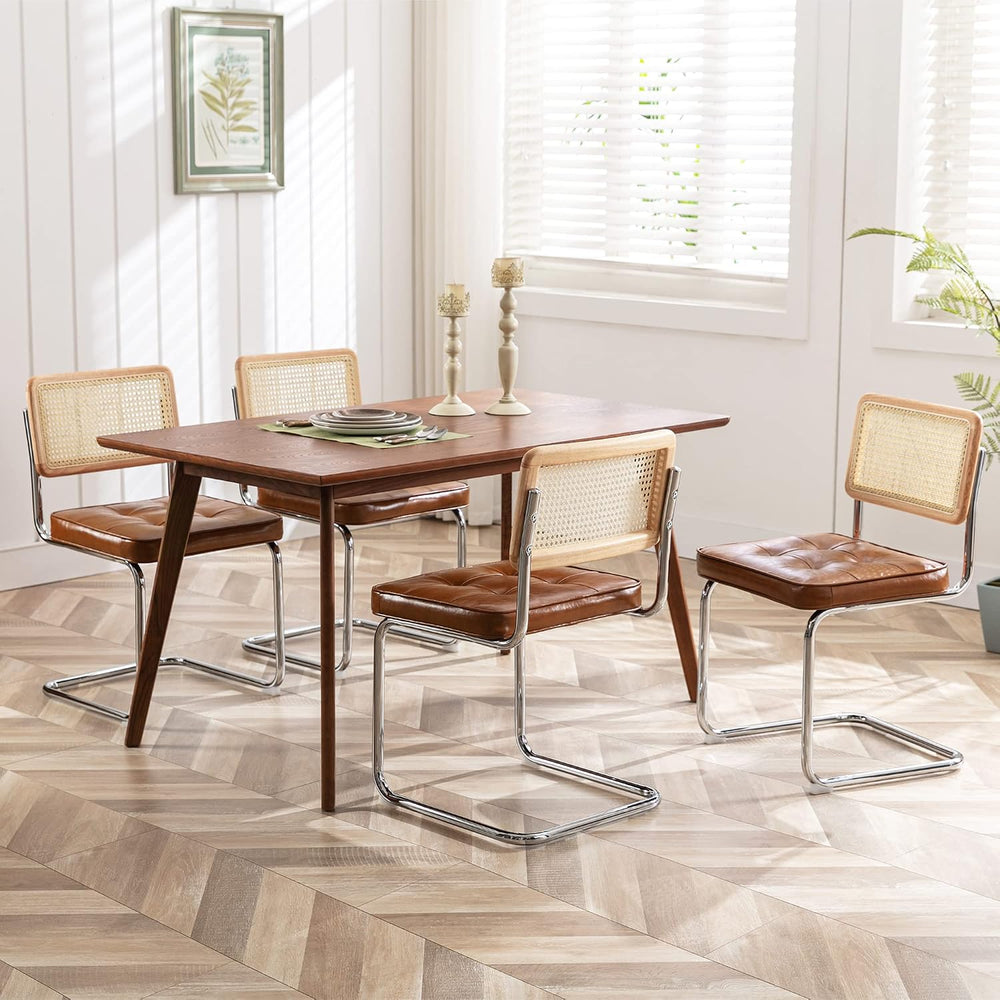 ONEVOG Faux Leather Dining Chairs Set of 2, Mid-Century Modern Kitchen Chairs...