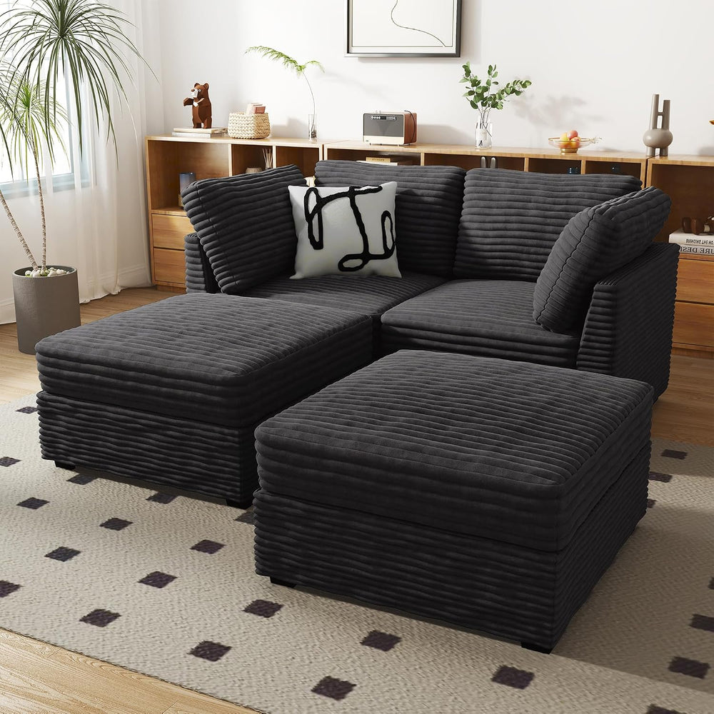 HOOOWOOO Cloud Sectional Couch,Modular L Shaped Sofa for Living Room,65x65 Fr...