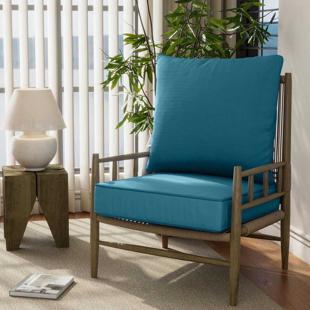 22" x 22" x 6" Outdoor Deep Seat Cushions Set - 2 Set Waterpro...