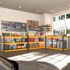 Metal Garage Shelving Heavy Duty, 1530LBS Loads Garage Storage Shelves, 48”W 3-Tier Adjustable Storage Racks and Shelving Units for Garage Basement and Kitchen, 48”W x 18”D x 39”H, Yellow