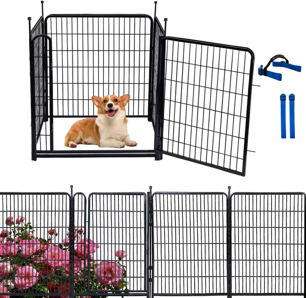 Garden Fencing 40 inch High, Dog Fence Outdoor for Yard, 21"Wide Low Thr...