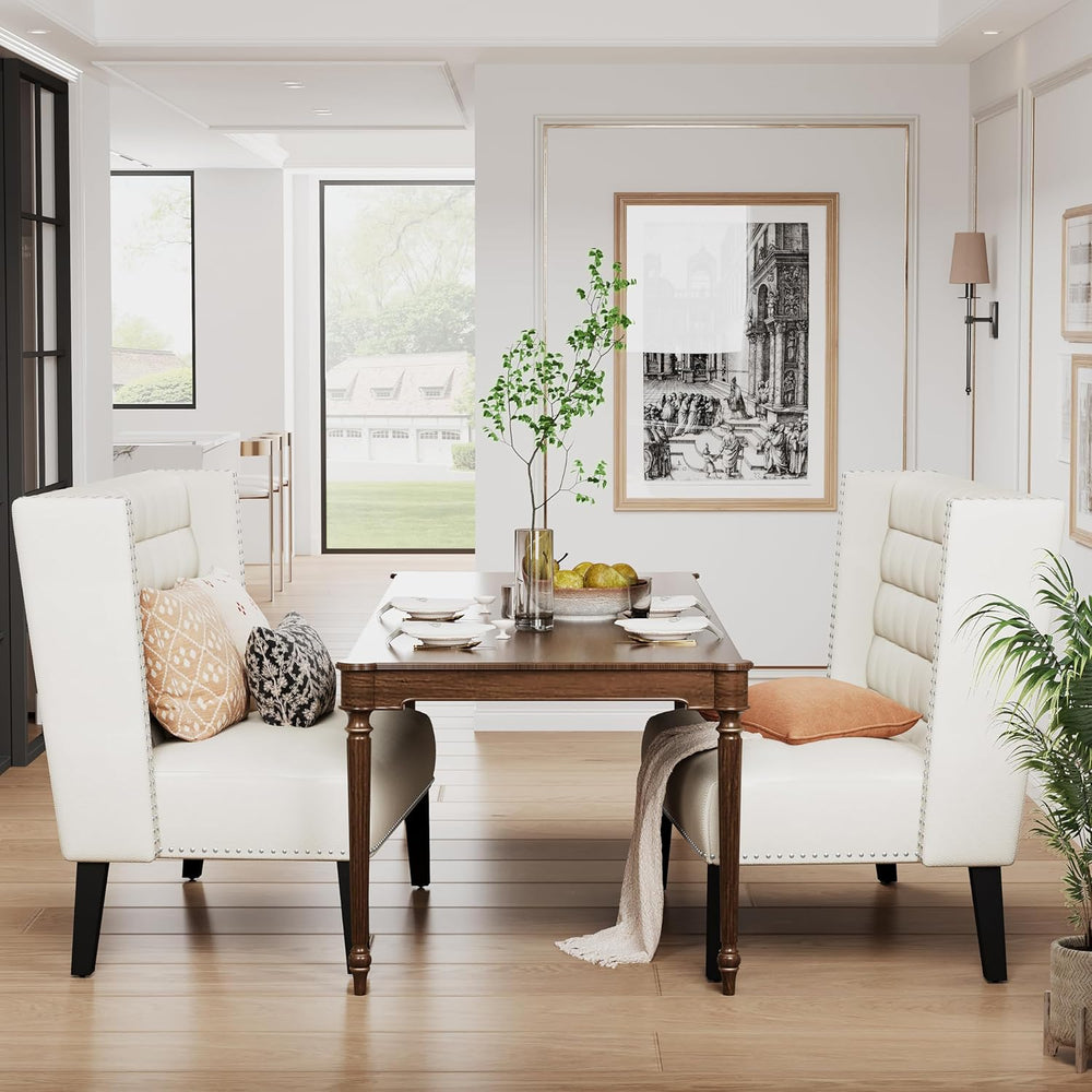 Andeworld Modern Loveseat Settee Bench Sofa Couch, Upholstered Banquette Dini...