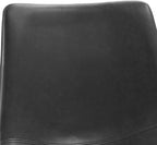 Walker Edison Douglas Urban Industrial Faux Leather Armless Counter Chairs, Set of 2, Black, 20"D x 18.5"W x 34.5"H
