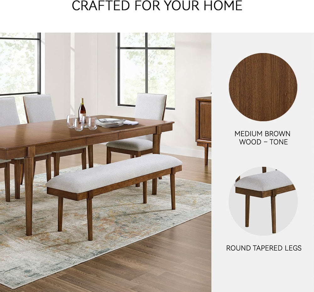 Signature Design by Ashley Dining Bench, 59" Backless Upholstered Wood |...