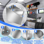 Aluminum Fuel Tank Rack Utility Jug Holder Storage Shelf Length 11" Suitable for Store Garages Enclosed Racing Trailers Work Areas Automotive Parts Silver