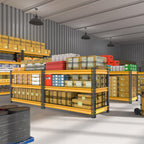 Metal Garage Shelving Heavy Duty, 1530LBS Loads Garage Storage Shelves, 48”W 3-Tier Adjustable Storage Racks and Shelving Units for Garage Basement and Kitchen, 48”W x 18”D x 39”H, Yellow
