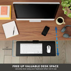 Mount-It! Under Desk Keyboard Tray – Adjustable Slide-Out Keyboard Drawer with Tilt & Swivel, 26.4" One-Piece Platform with Wrist Rest, Ergonomic Pull-Out Keyboard Holder