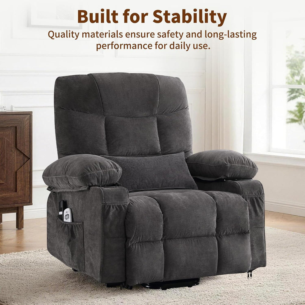 Power Lift Recliner Chair for Elderly with Massage and Heat, Comfortable Elec...