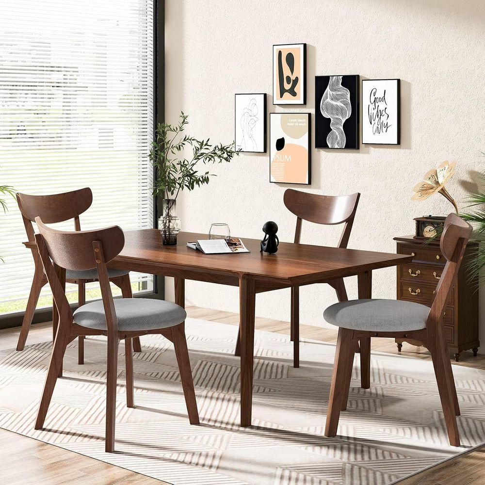COSTWAY Dining Chairs Set of 6, Mid-Century Modern Kitchen & Dining Chair...