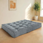 MAXYOYO 8" Futon Mattress, Full Size Extra Thick Futons Sofa Couch Bed for Adults, Velvet Floor Mattress Shredded Foam Filling (Frame Not Included)