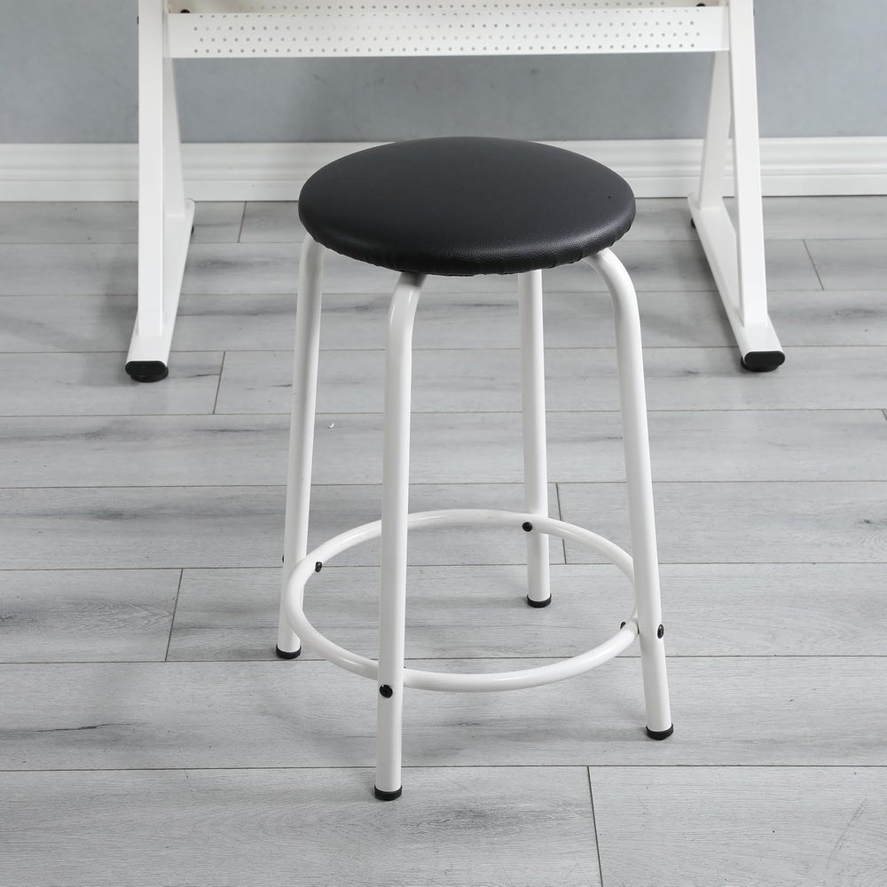 Dancongtea White Adjustable Glass Drafting Table with Chair for Artists | Sli...