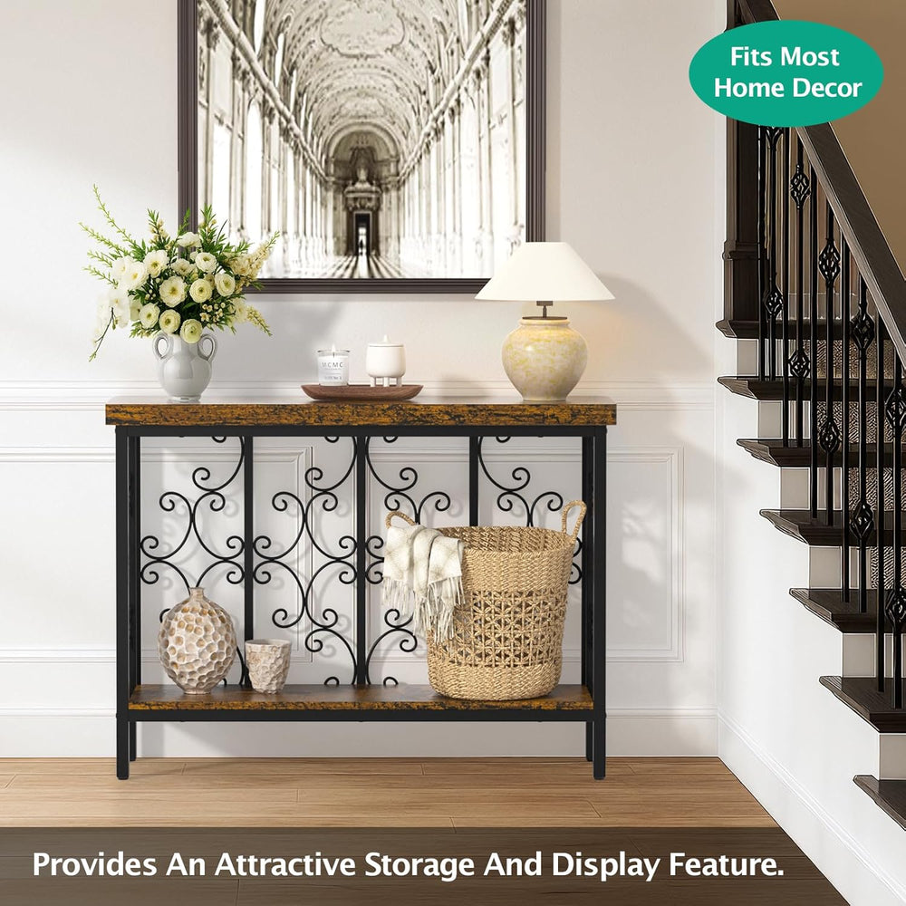 XCSOURCE Console Table, 42.5" Entryway Table with Storage Shelf, Narrow ...