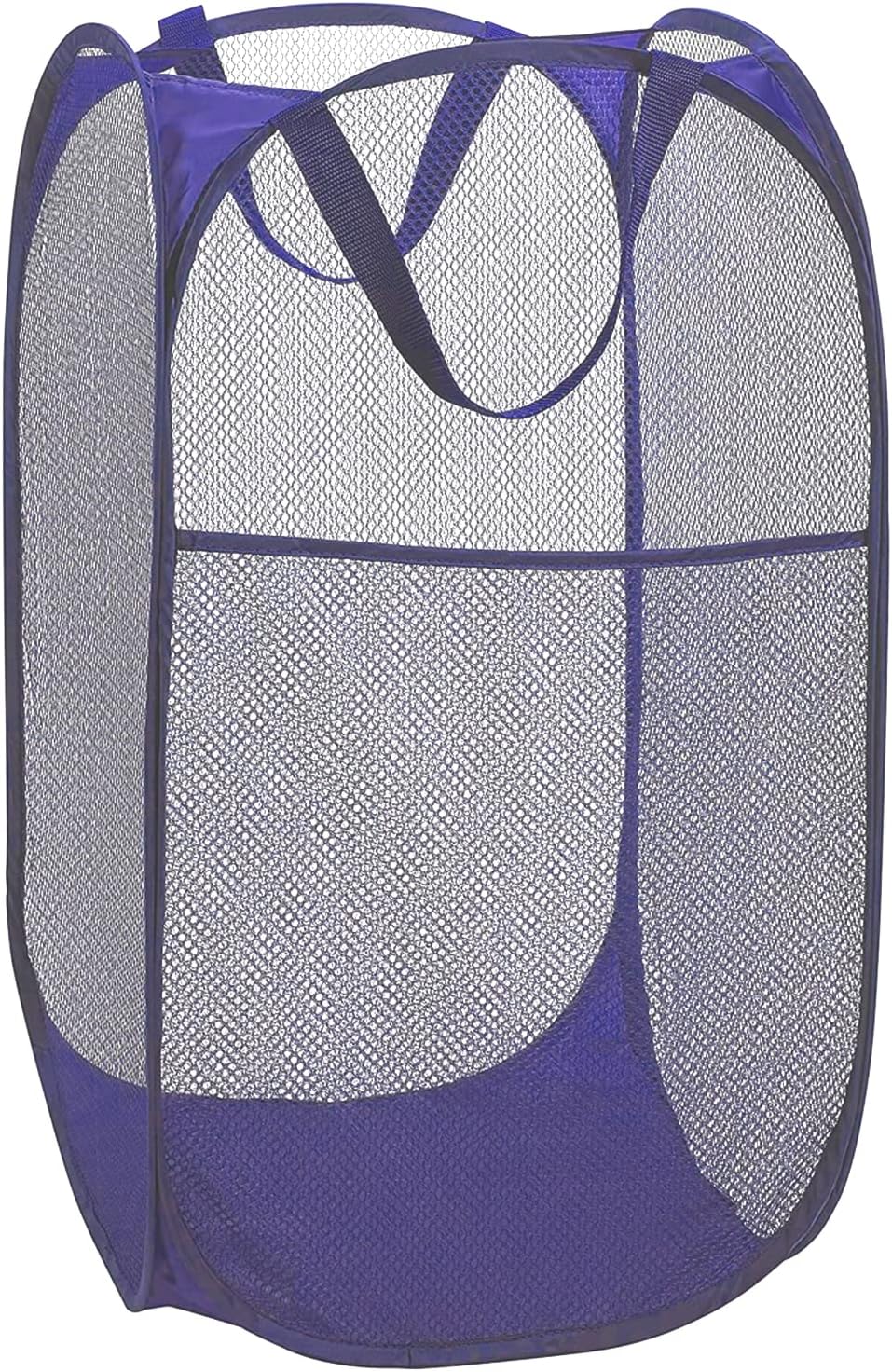 BATTOO Deluxe Strong Mesh Pop up Laundry Hamper Basket with Side Pocket Foldable Hamper for Laundry Room, Bathroom, Kids Room, College Dorm or Travel Royal Blue