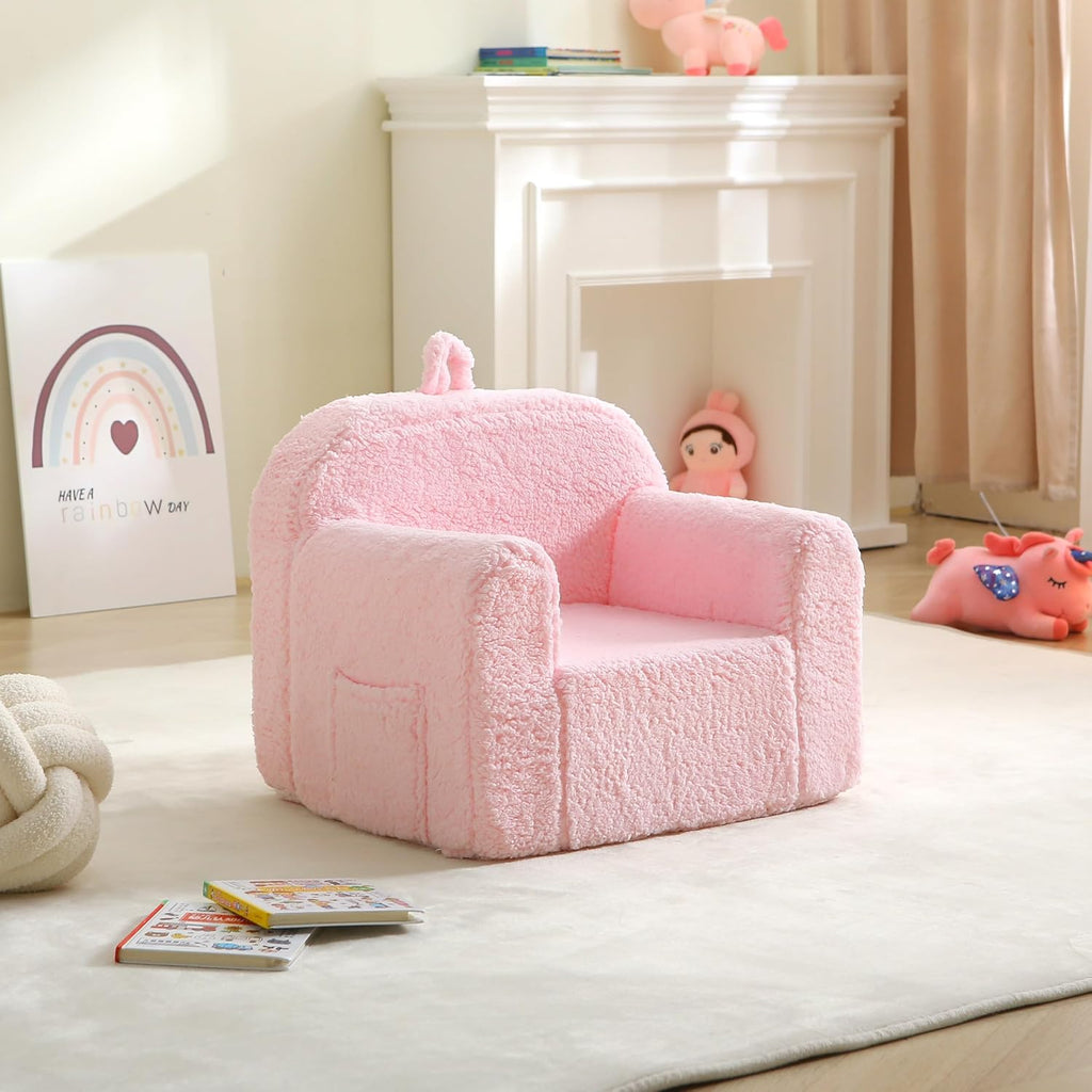 Kids Chair, Toddler Chair Comfy for Boys & Girls, Children Armchair, Pink