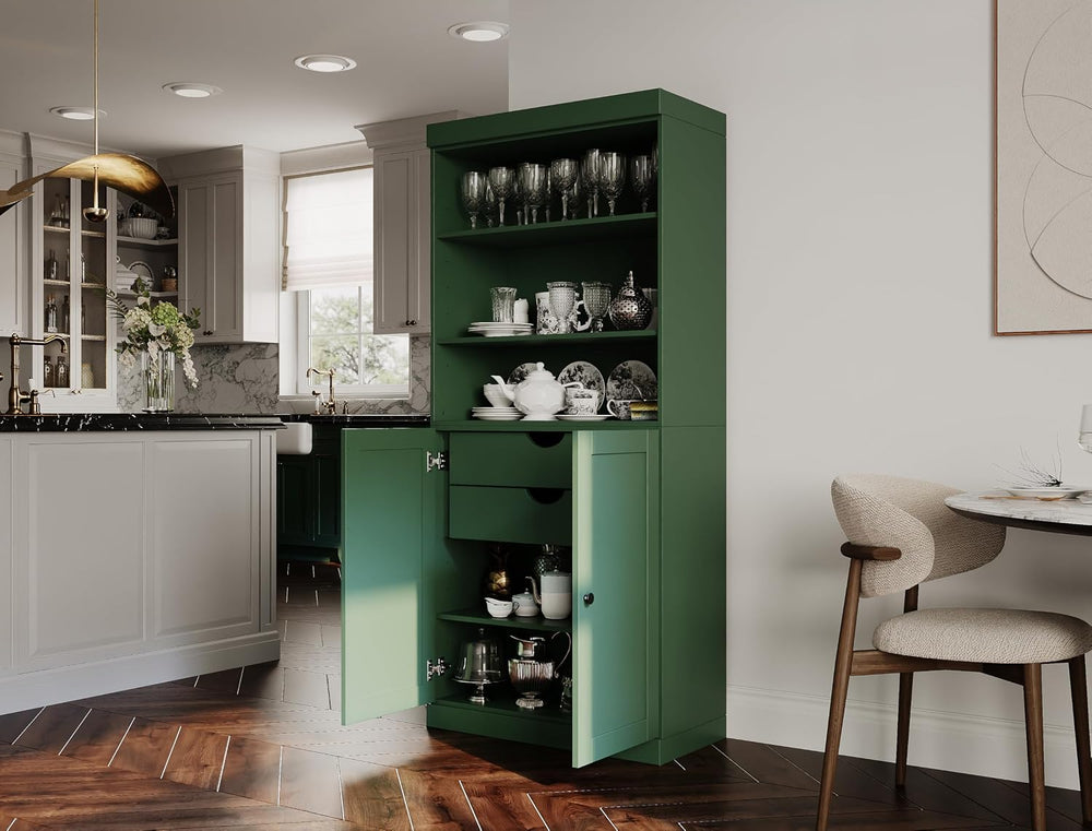 Palace Imports 100% Solid Wood 32"" Pantry Cabinet with Shaker Door...