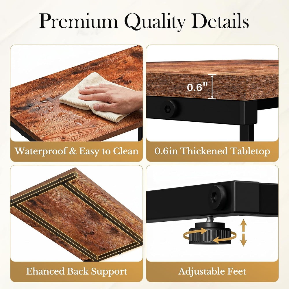 SUPER DEAL Nesting Tables Set of 3, Industrial C Shaped End Table Stackable C...