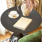 End Table, Modern Coffee Table, Iron Decorative Pedestal Metal Accent Table for Living Room/Bedroom/Balcony/Office/Indoor/Outdoor