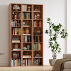 IRONCK Tall Narrow Bookshelf 8 Tiers, Compact Corner Bookcase, Floor Standing Display Storage Shelves 71 in Tall, Easy to Match for Living Room, Office, Study, Bedroom