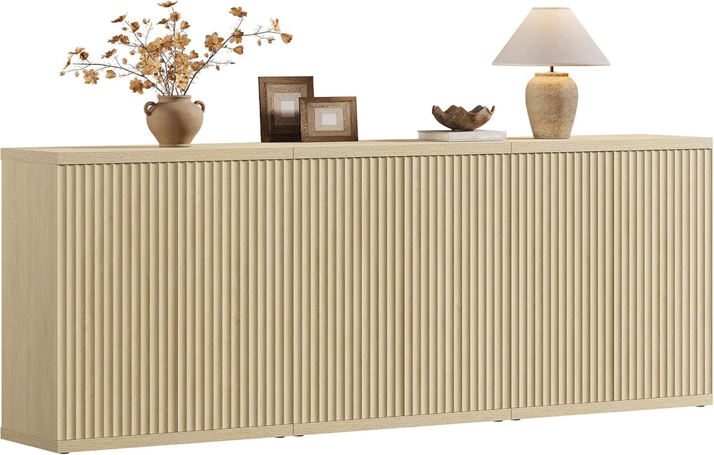 SICOTAS Buffet Cabinet with Storage Accent Sideboard Modern Credenza with Doo...