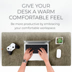 Nordik Large Felt Desk Mat – Timber Moss Green – 35 x 17 inch – Computer Desk Mat – Keyboard and Mouse Pad – Large Desktop Felt Pad