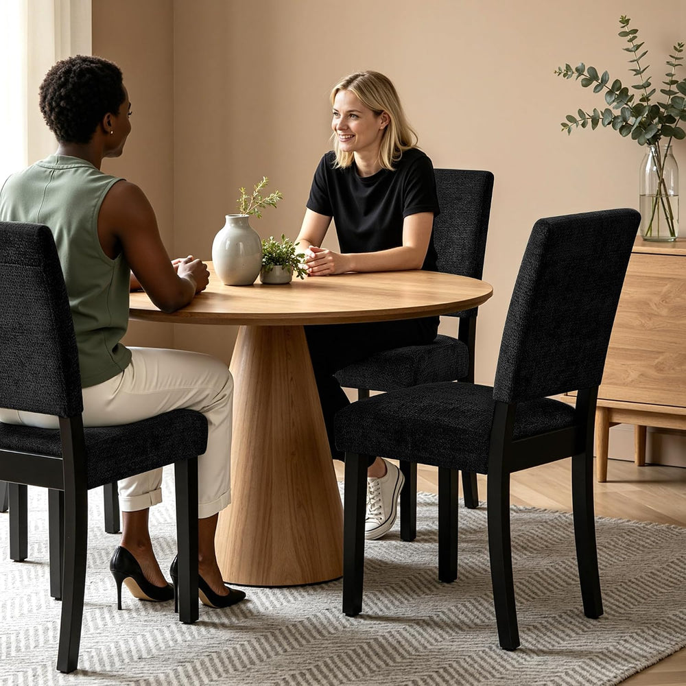 CHUN YI Dining Chairs Set of 8, Upholstered Dining Room Chairs, Modern Farmho...
