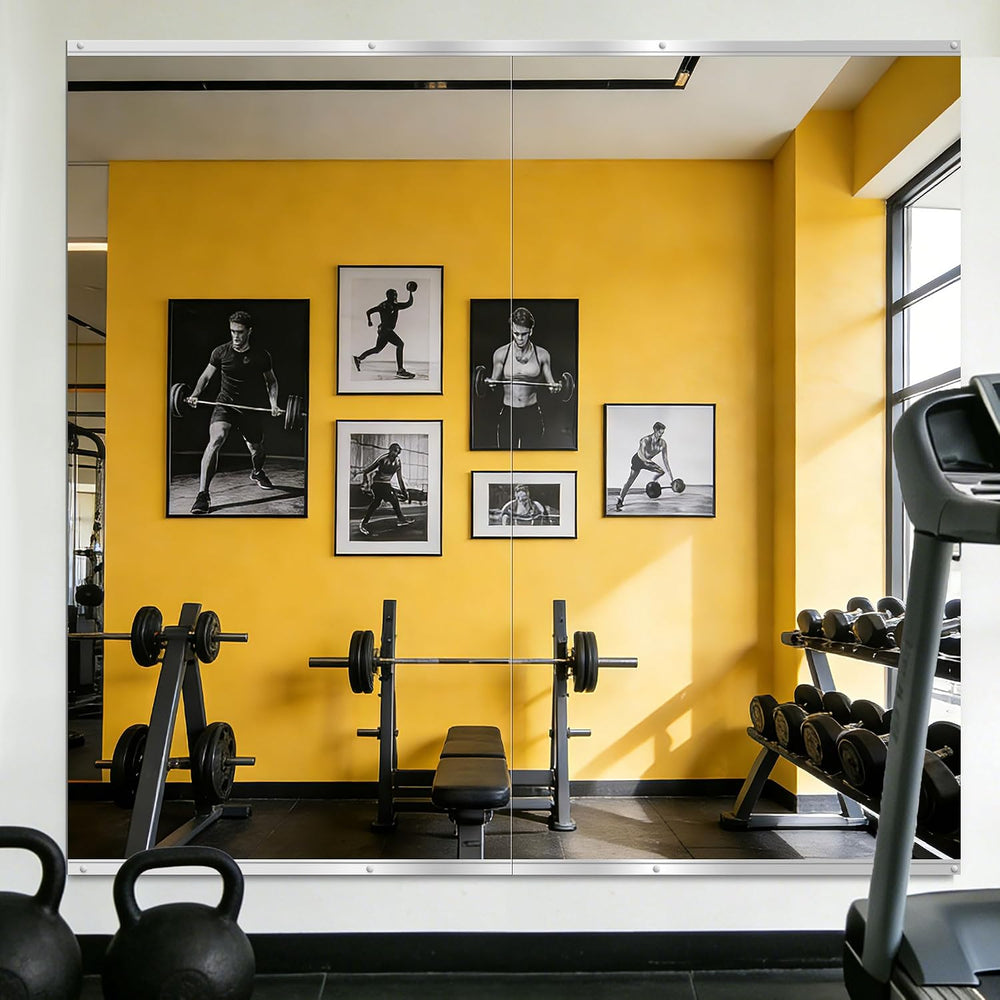 Home Gym Mirror for Wall, 54"x30"x2PCS, Workout Mirrors for Home Gym