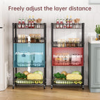 SINGAYE 4 Tier Basket Shelf Wire Shelving Unit Adjustable Storage Shelves Big Basket Rack for Garage Kitchen Office Pantry Corner 17" Dx12 Wx50 H Black