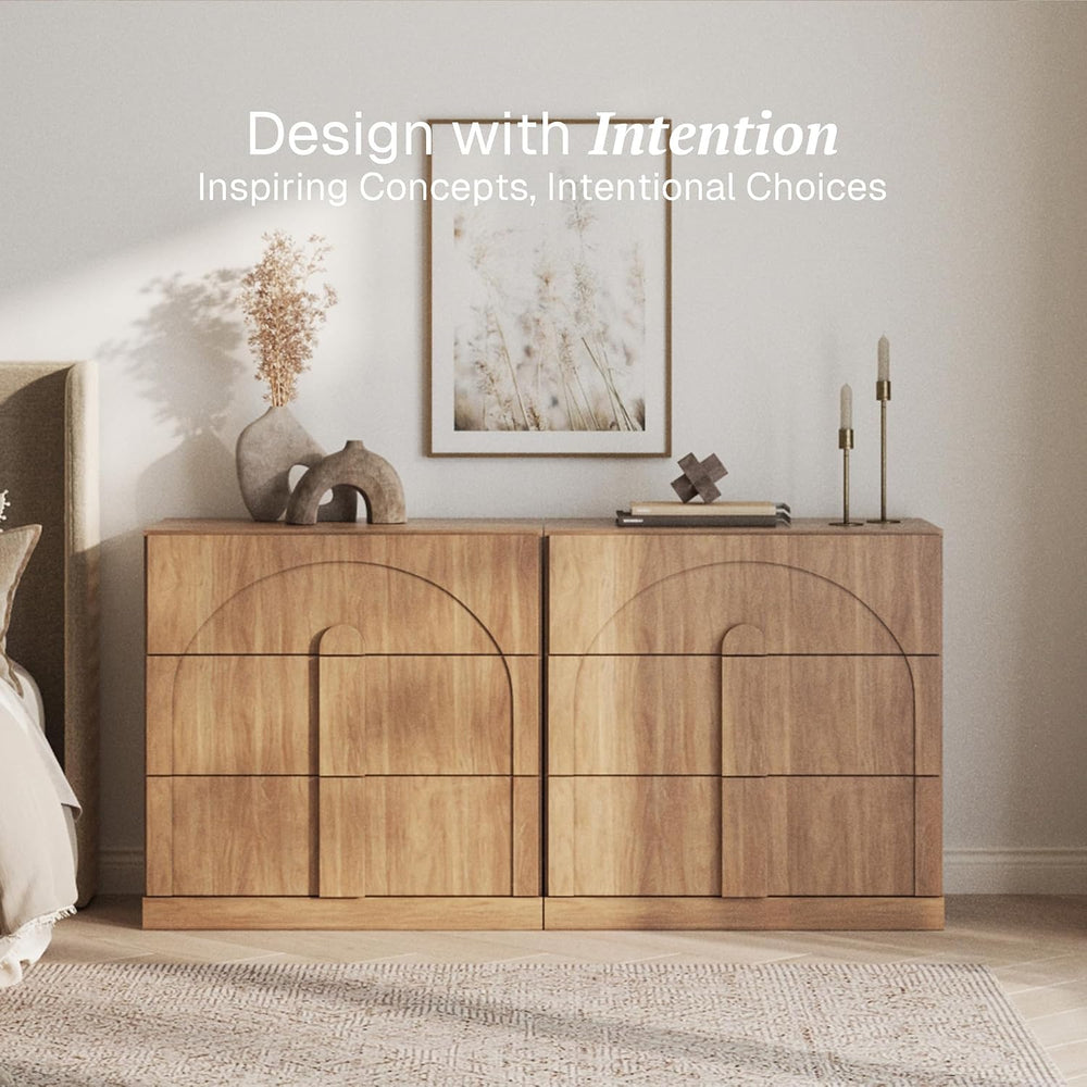 BELLEZE Bijou Bookcase with Drawer, Set of 2 - Camel