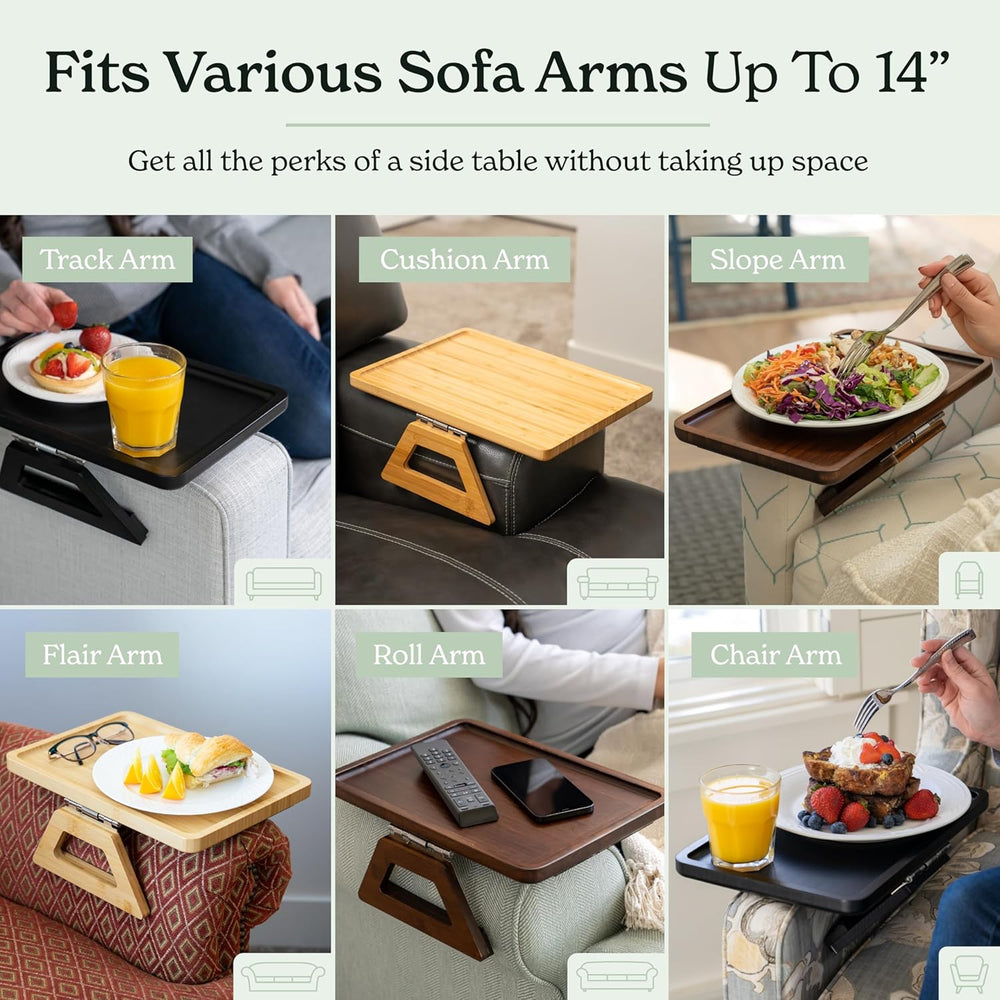 Shamrock Home Trayble Couch Arm Table - Teak