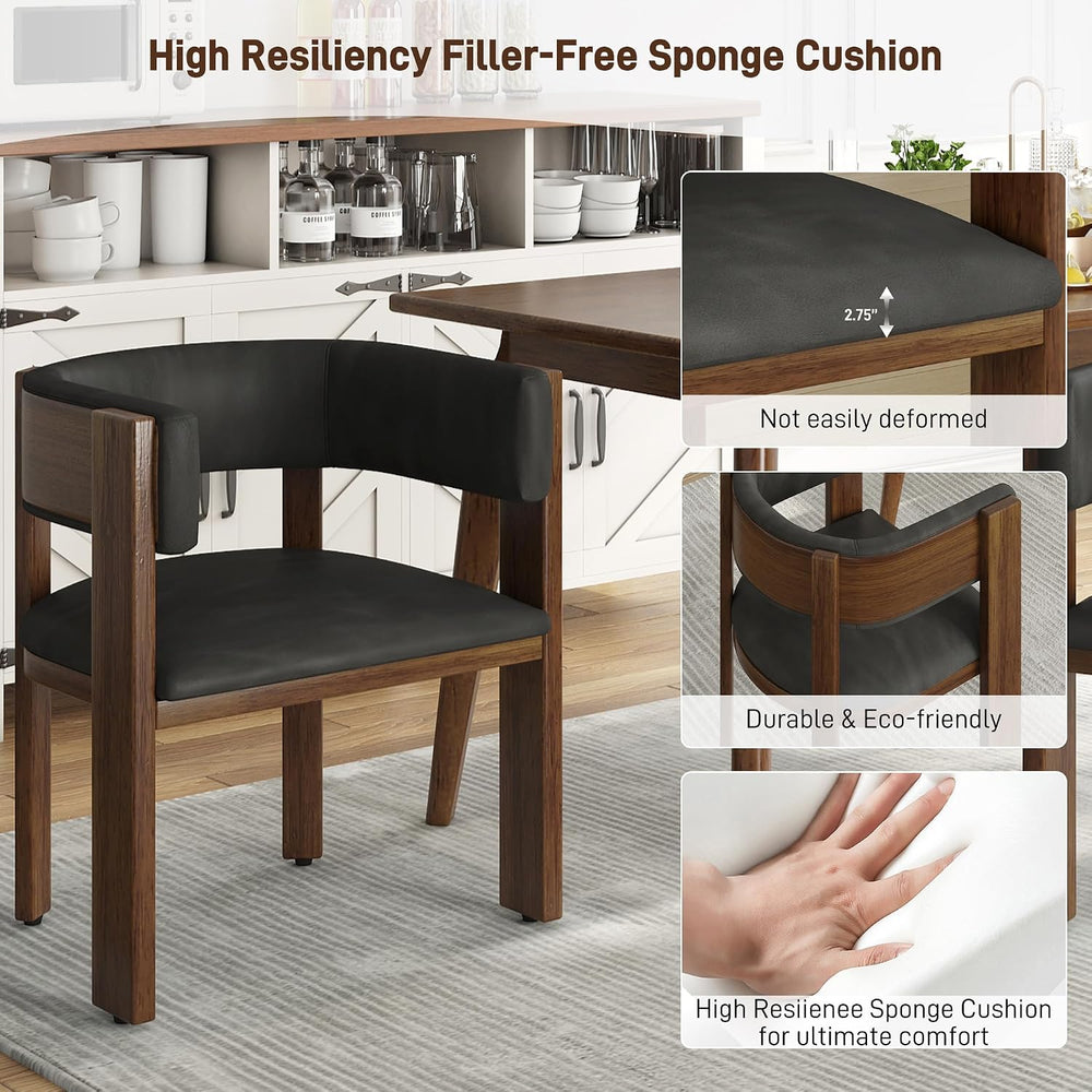 Squireewo Barrel Dining Chairs Set of 2, Modern Dining Room Chairs with Curve...