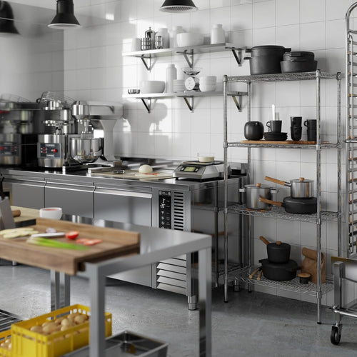 14" Deep x 30" Wide x 64" Height Wire Shelving Kit | 4-Tier | NSF Commercial Storage Rack Unit