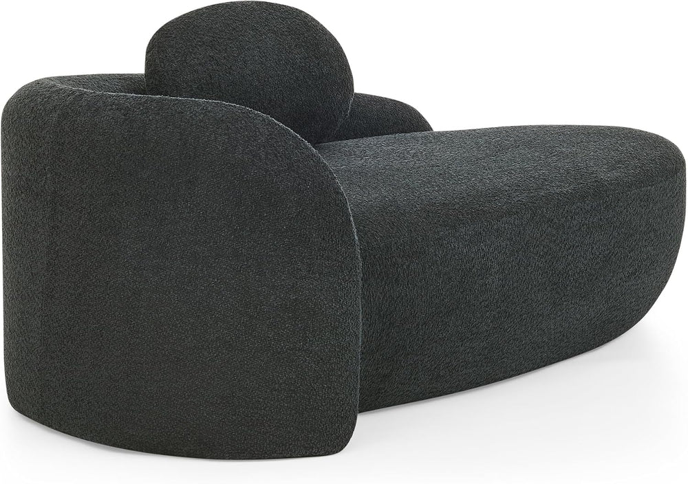 Full Foam Chaise Lounge Chair Indoor, Boucle Upholstered Chaise Lounge Sofa B...