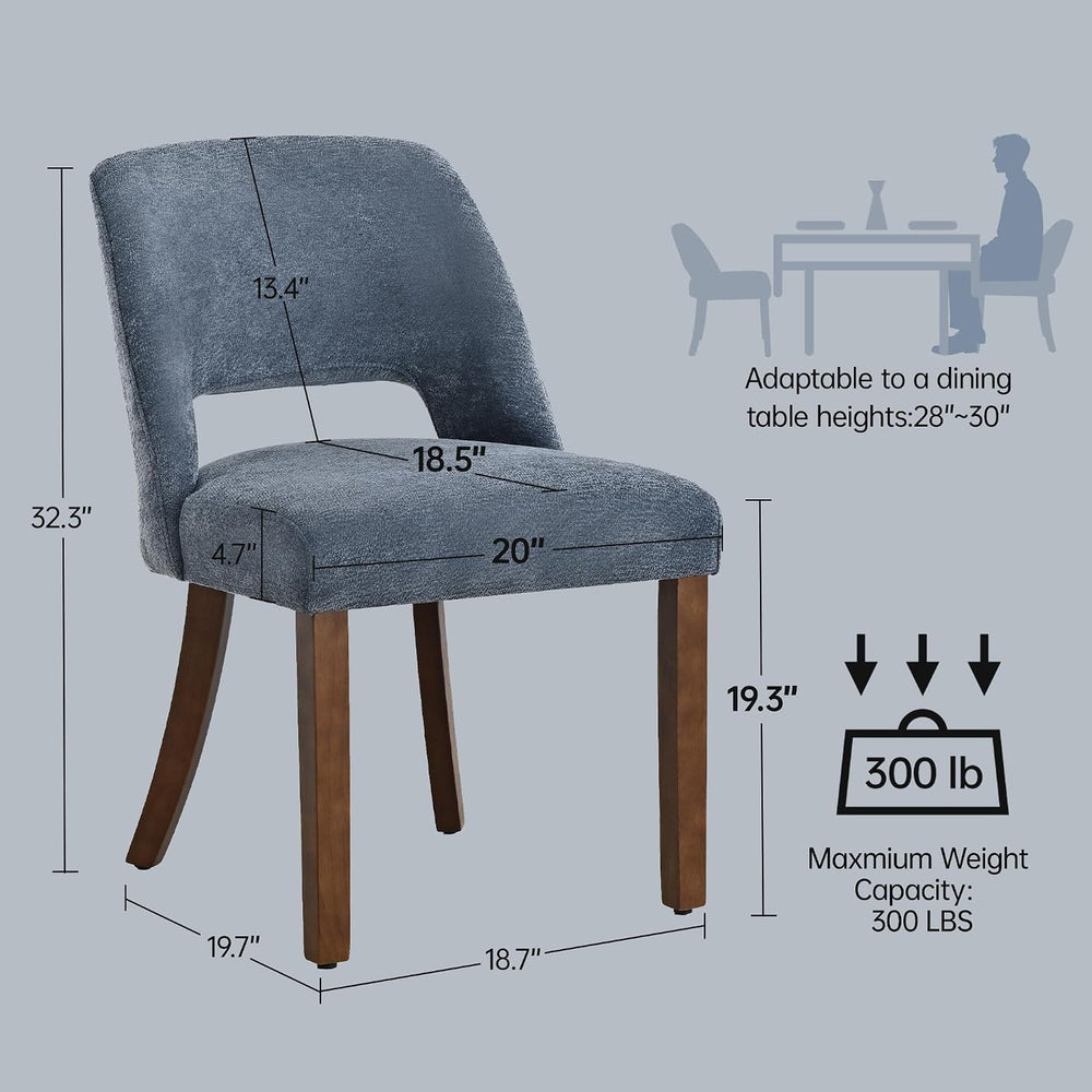 Usaint Upholstered Dining Chairs Set of 4, Modern Fabric Kitchen Chairs | Uph...
