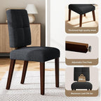 Wooden Dining Chairs Set of 4, Dining Room Chairs with Wood Legs, Cloud-Like Cushion & Reinforcement Structure Design for Kitchen/Living Room/Restaurant, Easy Assembly