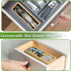 Tea Bag Organizer, Bamboo Tea Bag Holder, Tea Storage Containers 3 Slots | Tea bag holder