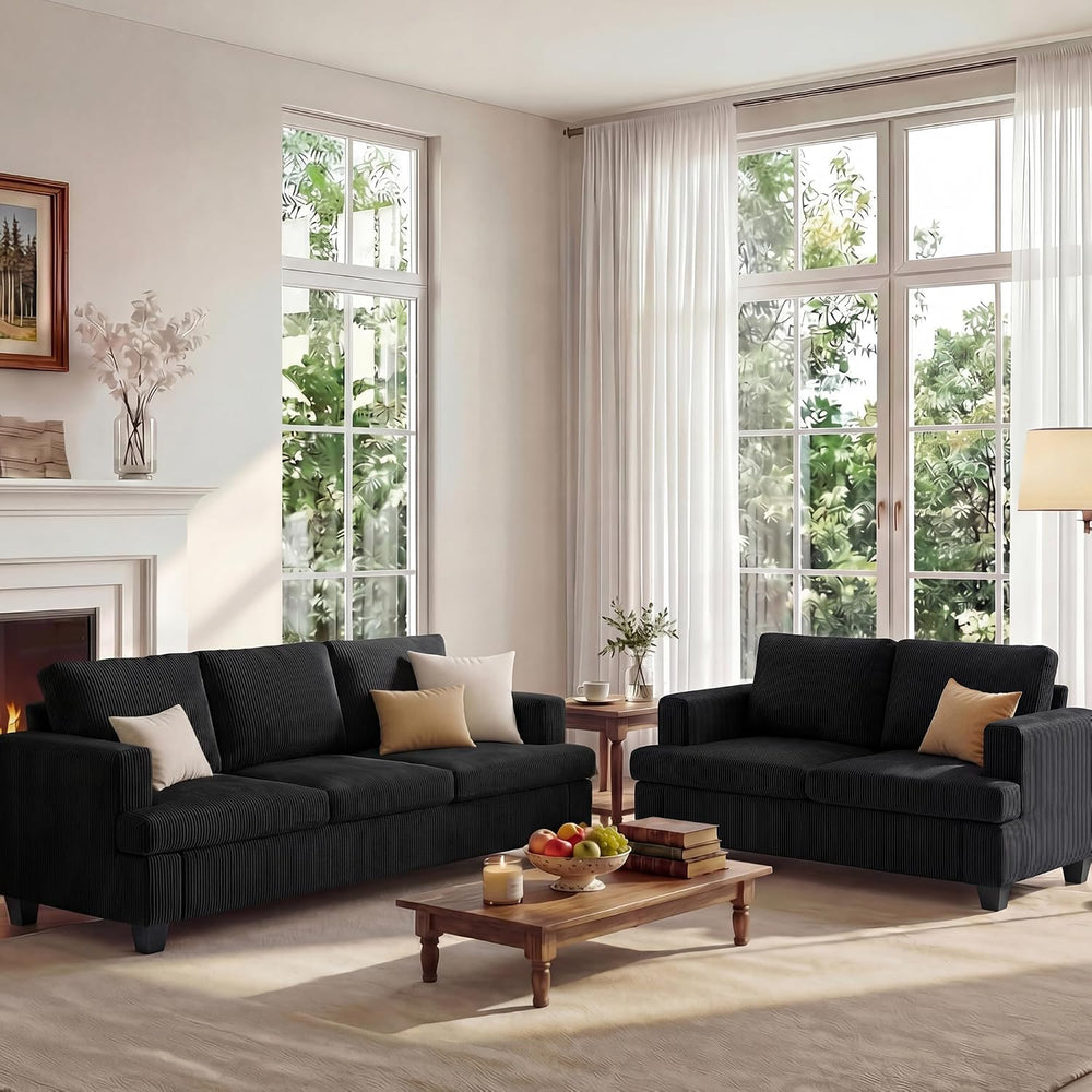 Apicizon Loveseat & 3 Seater Sofa Sets, 89" Couch Sofa Set for Livin...