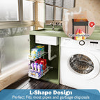 Under Sink Organizers and Storage, 2 Tier Slide Out Under Sink Organizers And Storage (1 Pack-white)