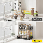 Under Sink Organizer with Pull-Out Drawers,Kitchen Sink Organizer,2 Tier Bathroom Organizers And Storage,Bathroom Accessories Set,Black 1 Pack