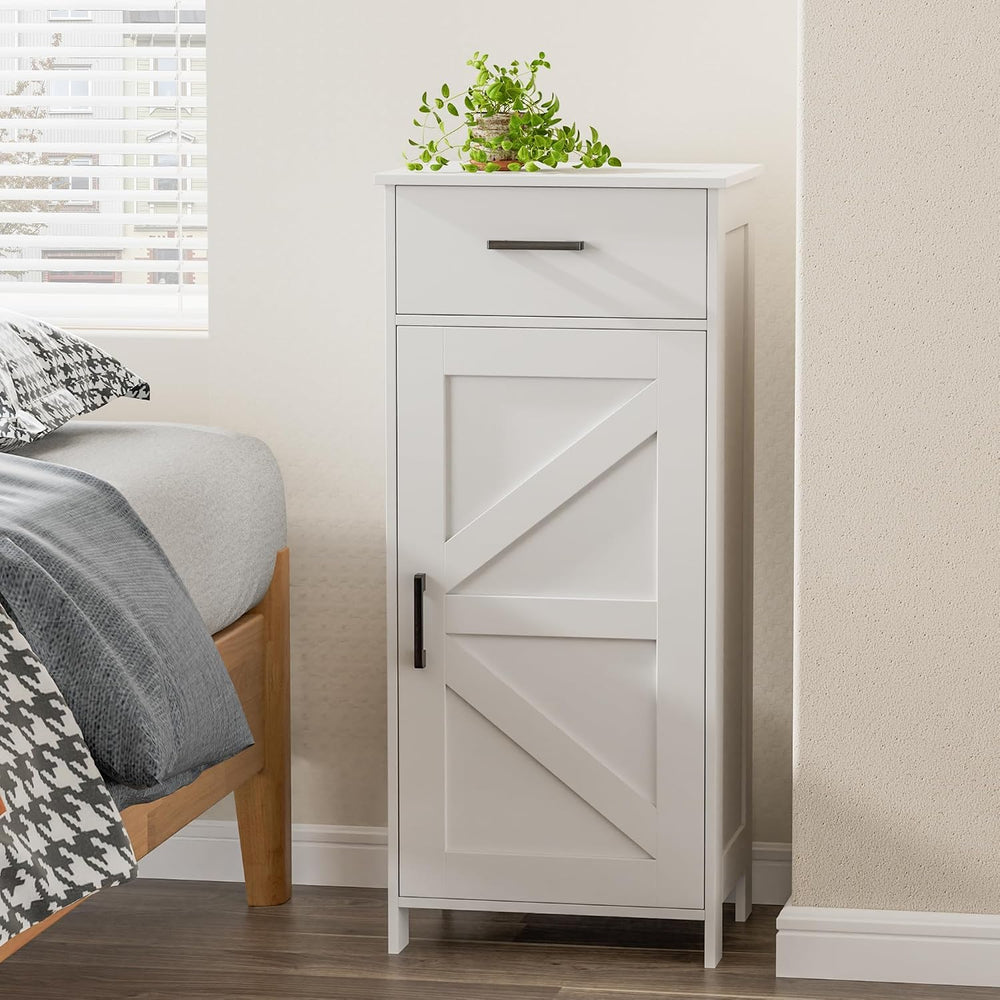 Bathroom Storage Cabinet with Drawer & Adjustable Shelf