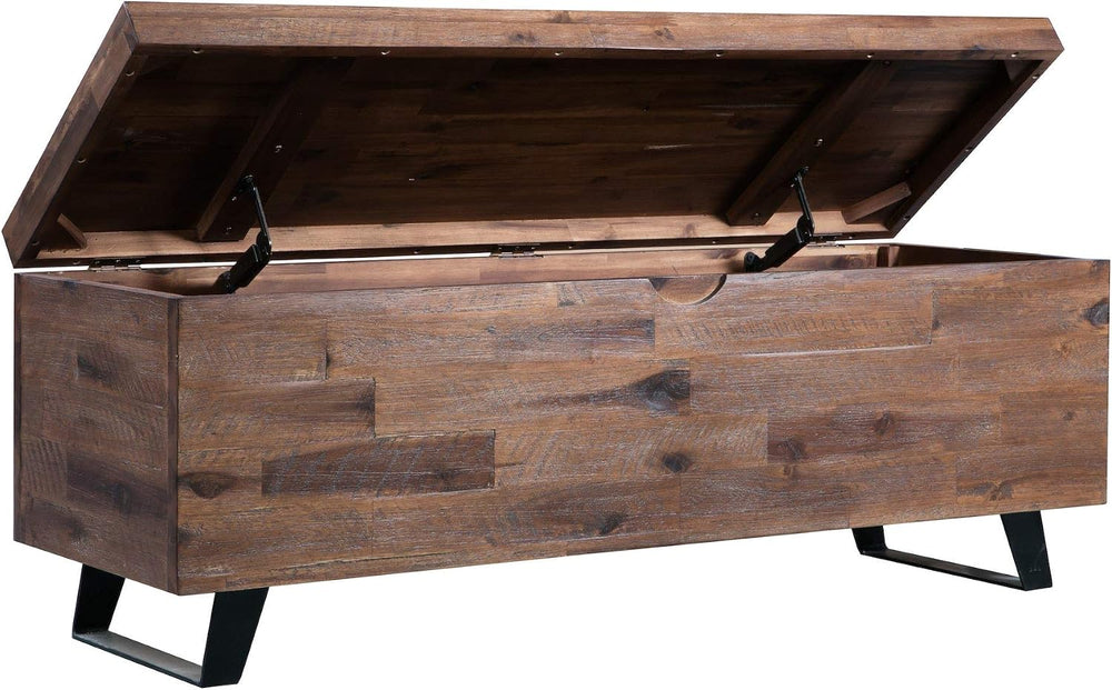 Westcliffe 46" Acacia Wood Storage Trunk, Brown