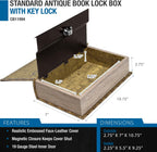 Barska Antique Map Book Safe with Key Lock – Hidden Diversion Lock Box with Magnetic Closure – Concealed Steel Compartment for Cash, Jewelry, and Valuables – Home or Office Security