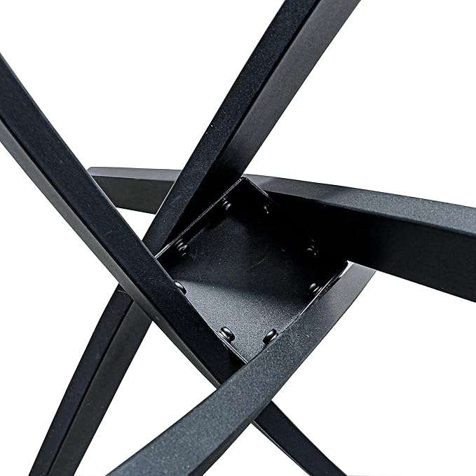 5 Piece Dining Table Table Set, Tempered Glass Dining Table Set for 4 Kitchen Table Set with 4 Chairs for Kitchen Dining Room (Black Table with Grey Chair)