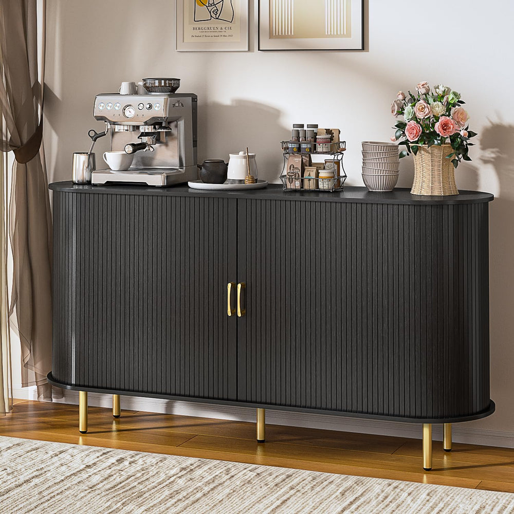 TAVATA Sideboard Buffet Cabinet with Storage, 55" Fluted Storage Cabinet...