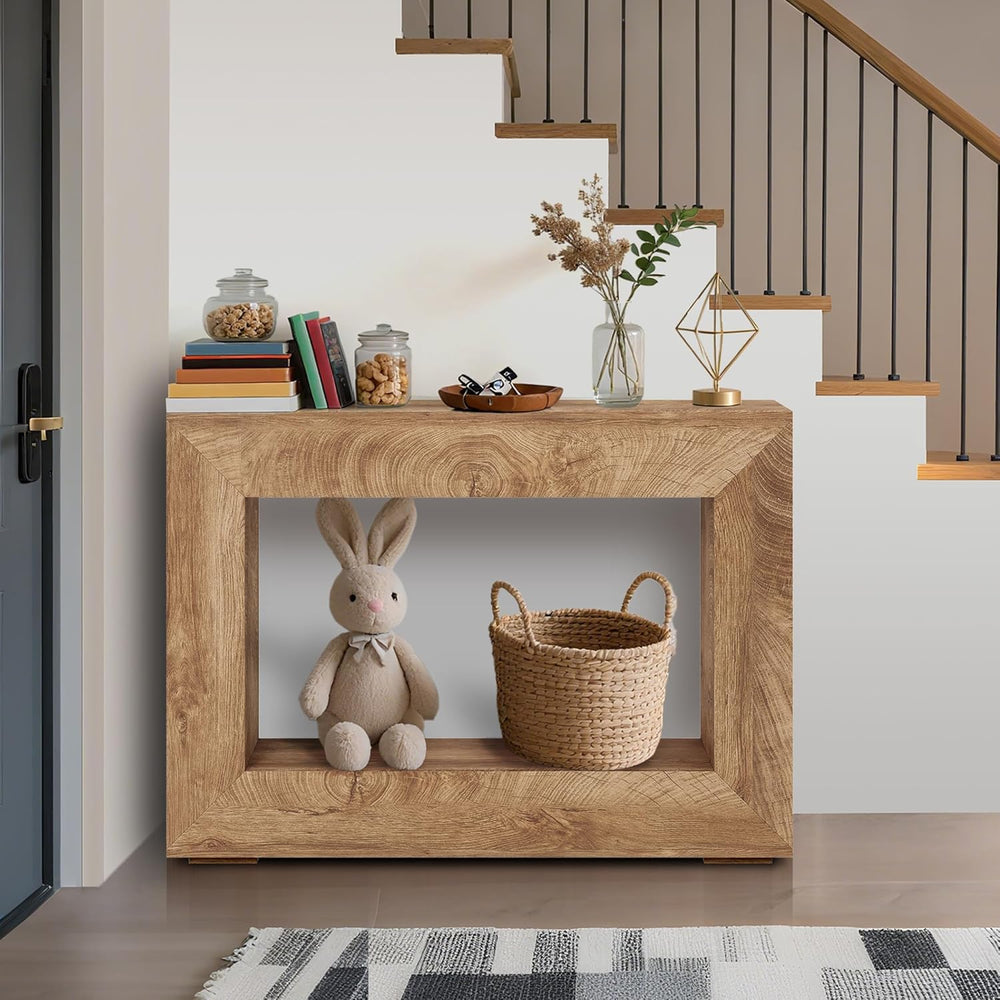47" Farmhouse Console Table - Long Sofa Table Behind Couch, Wooden Entry...