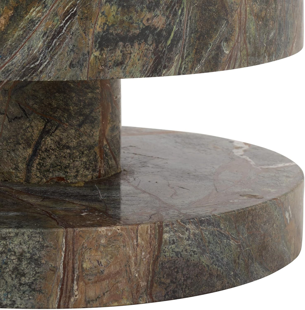 SAFAVIEH Couture Collection – Danny Green & Brown Stacked Round Marble Ac...