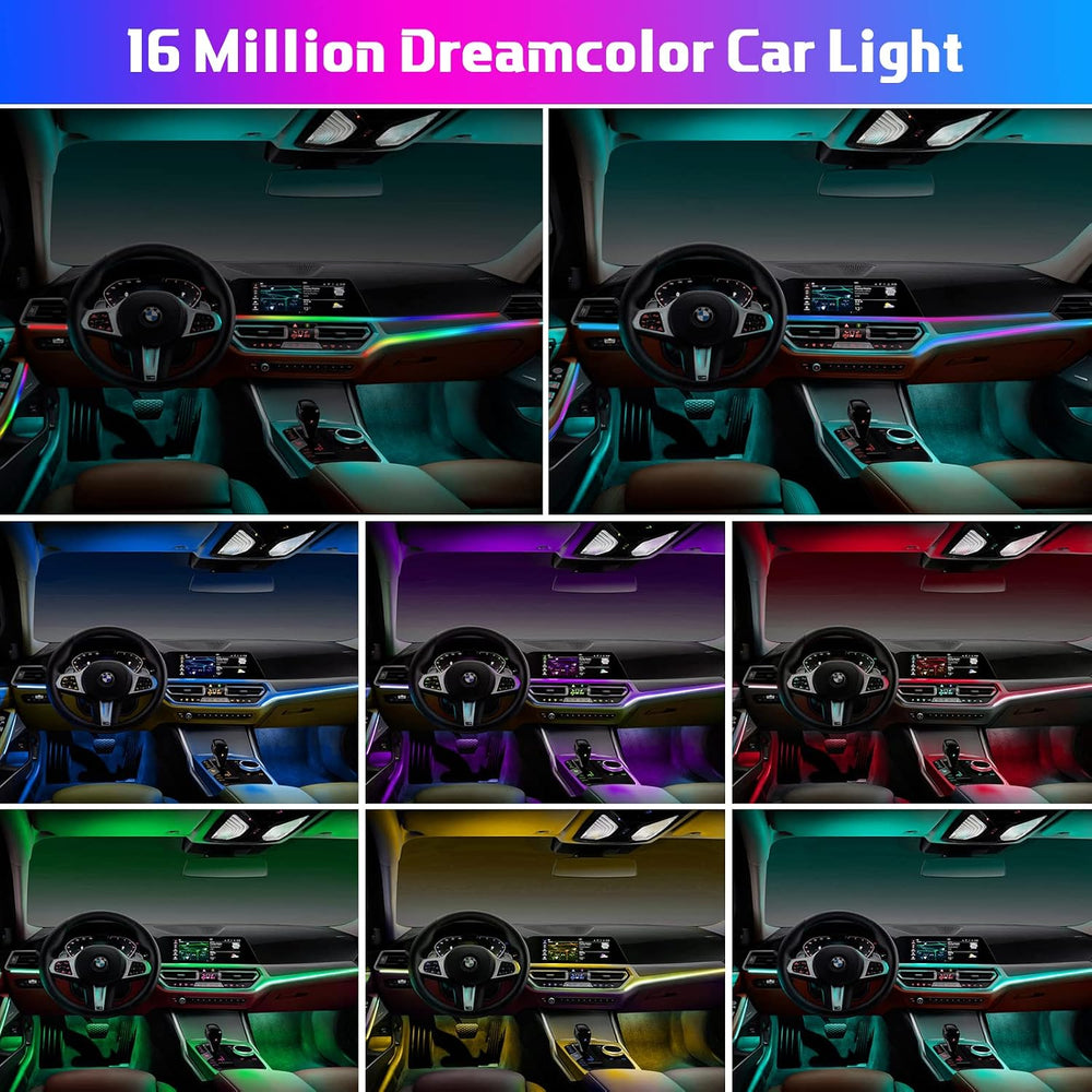 Interior Car LED Strip Lights, Acrylic LED Lights for Car with Wireless APP D...