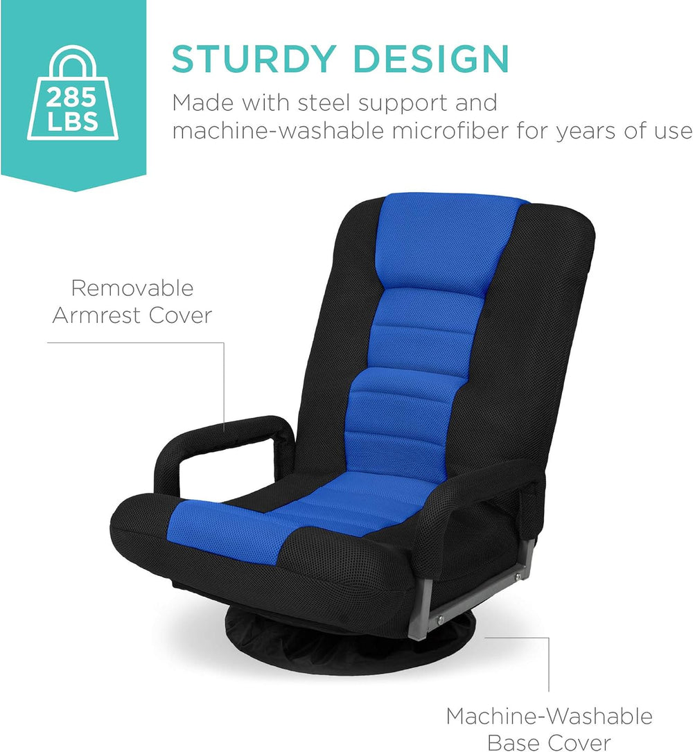 Best Choice Products Swivel Gaming Chair 360 Degree Multipurpose Floor Chair ...