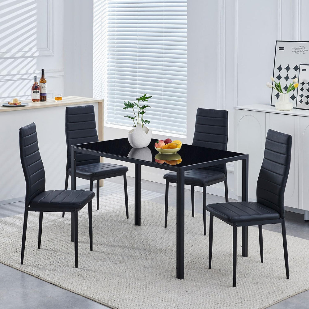 47.24" Glass Dining Table Modern Kitchen & Dining Room Table for 2-4...